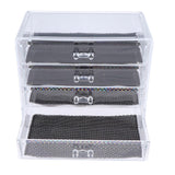 Max Maxb Acrylic Makeup Drawer Organizer Jewelry Nail Art Tools Storage Display Case  4 Drawer