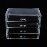 Max Maxb Acrylic Makeup Drawer Organizer Jewelry Nail Art Tools Storage Display Case  4 Drawer