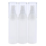 Max 3pcs Empty Makeup Container Face Cream Jars Pump Bottle Case for Travel 50ml