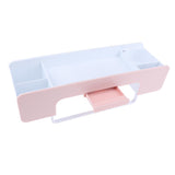 Max Stylish Multi Grooves & Moveable Hooks Design Bathroom Drain Rack Pink