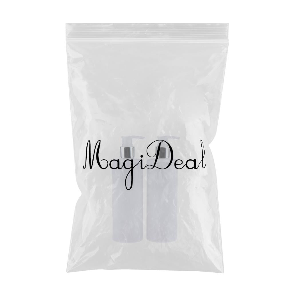 Maxbell 2pcs 350 ml Lotion Pump Bottle Shampoo Atomizer Travel Container White