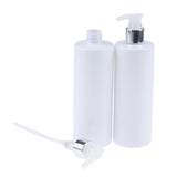 Maxbell 2pcs 350 ml Lotion Pump Bottle Shampoo Atomizer Travel Container White