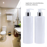 Maxbell 2pcs 350 ml Lotion Pump Bottle Shampoo Atomizer Travel Container White