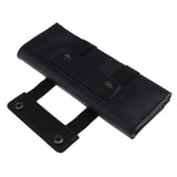 Maxbell Durable Artificial Leather Hair Cutting Scissors Pouch Reelable Bag Black