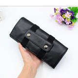 Maxbell Durable Artificial Leather Hair Cutting Scissors Pouch Reelable Bag Black