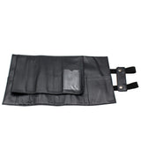 Maxbell Durable Artificial Leather Hair Cutting Scissors Pouch Reelable Bag Black