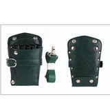 Maxbell PU Hairdressing Hair Cutting Scissors Shears Haircut Tools Holster Bag Dark Green