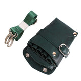 Maxbell PU Hairdressing Hair Cutting Scissors Shears Haircut Tools Holster Bag Dark Green
