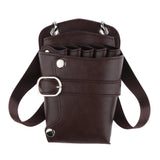 Maxbell PU Hairdressing Hair Cutting Scissors Shears Haircut Tools Holster Bag Brown