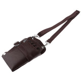 Maxbell PU Hairdressing Hair Cutting Scissors Shears Haircut Tools Holster Bag Brown