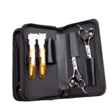 Maxbell PU Leather Hair Scissors Shears Case Hairdressing Tool Pouch Bag Dark purple