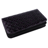 Maxbell PU Leather Hair Scissors Shears Case Hairdressing Tool Pouch Bag Dark purple