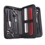 Maxbell PU Leather Hair Scissors Shears Case Hairdressing Tool Pouch Bag Dark purple