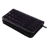 Maxbell PU Leather Hair Scissors Shears Case Hairdressing Tool Pouch Bag Dark purple