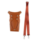 Maxbell PU Leather Hair Scissor Holster Bag Pouch Holder with Waist Belt Light brown