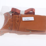Maxbell PU Leather Hair Scissor Holster Bag Pouch Holder with Waist Belt Light brown