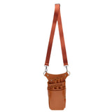 Maxbell PU Leather Hair Scissor Holster Bag Pouch Holder with Waist Belt Light brown