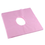 Maxbell 100pcs Non-woven Massage Disposable Headrest Paper/Face Pillow Cushion Cover Pink