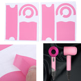 Max Full Cover Adhesive Wrap Film Sticker for Dyson Supersonic Hair Dryer Pink Star