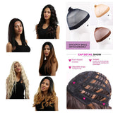 Maxbell 16 inch Natural Long Synthetic Wig Wave Front Lace Wig Heat Safe Wigs Curly