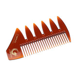 Max Dual Sided Fine/Coarse Teeth Pocket Beard Mustache Plastic Hair Comb Brown
