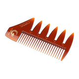 Max Dual Sided Fine/Coarse Teeth Pocket Beard Mustache Plastic Hair Comb Brown