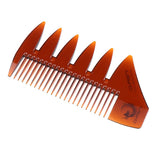 Max Dual Sided Fine/Coarse Teeth Pocket Beard Mustache Plastic Hair Comb Brown