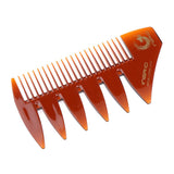 Max Dual Sided Fine/Coarse Teeth Pocket Beard Mustache Plastic Hair Comb Brown