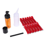 Maxbell 24pcs Hair Roots Curling Clamps Clips Curls Hair Roller Perm Rod Accessory