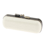 Max Cracked Stone Leather Lipstick Lip Gloss Case Storage Box Holder with Mirror White