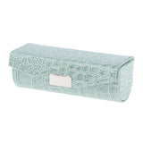 Max Leather Lipstick Case Holder Storage Box with Mirror for Purse Greyish-green