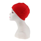 Max 2pcs Spandex Hip-hop Dome Cap for Making Wigs Snood Stretchy Wig Cap Red