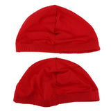 Max 2pcs Spandex Hip-hop Dome Cap for Making Wigs Snood Stretchy Wig Cap Red