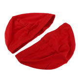 Max 2pcs Spandex Hip-hop Dome Cap for Making Wigs Snood Stretchy Wig Cap Red