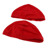 Max 2pcs Spandex Hip-hop Dome Cap for Making Wigs Snood Stretchy Wig Cap Red