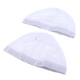 Max 2pcs Spandex Hip-hop Dome Cap for Making Wigs Snood Stretchy Wig Cap White