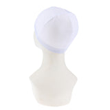 Max 2pcs Spandex Hip-hop Dome Cap for Making Wigs Snood Stretchy Wig Cap White
