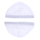 Max 2pcs Spandex Hip-hop Dome Cap for Making Wigs Snood Stretchy Wig Cap White