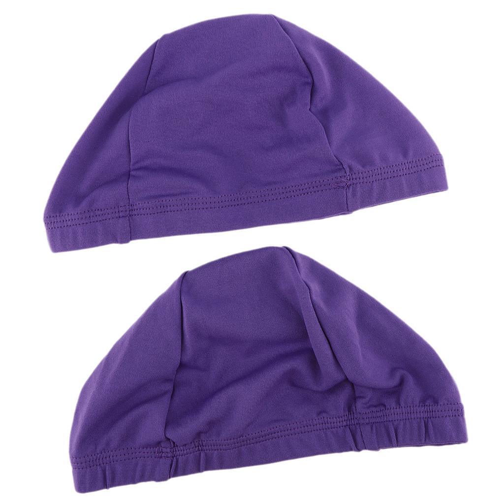 Maxbell 2pcs Spandex Hip-hop Dome Cap for Making Wigs Snood Stretchy Wig Cap Purple - Aladdin Shoppers
