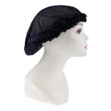 Max Portable Vintage Retro Royal Court/Nobility Style Lace Sleep Caps Navy Blue
