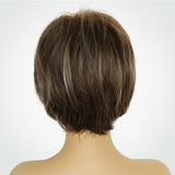 Max 10inch Natural Short Straight Wigs Fluffy Human Hair Pixie Cut Wig for Women