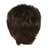 Maxbell Natural Short Curly Wigs Human Hair Pixie Cut Wig for Women w/ Bangs 8 inch