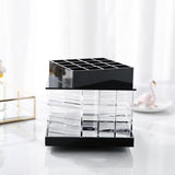 Maxbell Rotating Lipstick Tower Acrylic Display Rack Lipgloss Organizer Holder A