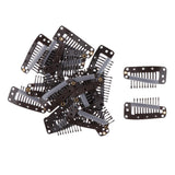 Maxbell 20 Pcs Hair Extension Snap Clips Wig Grips Clip Wigs Accessories Light Brown