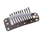 Maxbell 20 Pcs Hair Extension Snap Clips Wig Grips Clip Wigs Accessories Light Brown