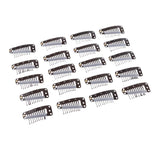 Maxbell 20 Pcs Hair Extension Snap Clips Wig Grips Clip Wigs Accessories Light Brown