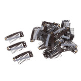 Maxbell 20 Pcs Hair Extension Snap Clips Wig Grips Clip Wigs Accessories Light Brown