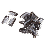 Maxbell 20 Pcs Hair Extension Snap Clips Wig Grips Clip Wigs Accessories Light Brown