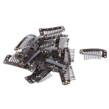 Maxbell 20 Pcs Hair Extension Snap Clips Wig Grips Clip Wigs Accessories Light Brown