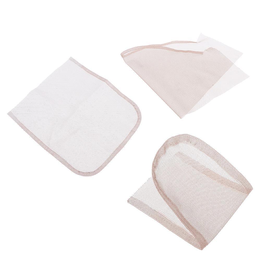DIY Handmade Lace Net Mesh Closure Basement Making Weaving Wig Cap Accessory 6x12 cm